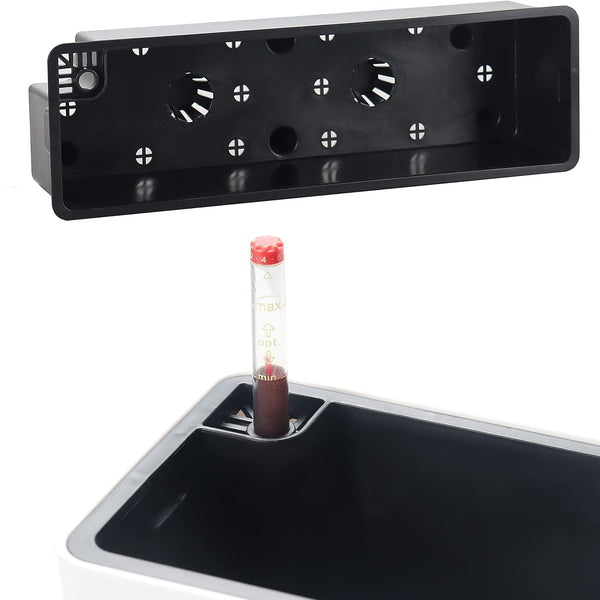 Liorian Elongated Self Watering Planter Pots Window Box 5.5 x 16 inch Indoor Home Garden Modern Decorative Planter Pot for All House Plants Flowers Herbs (White,1-Pack)