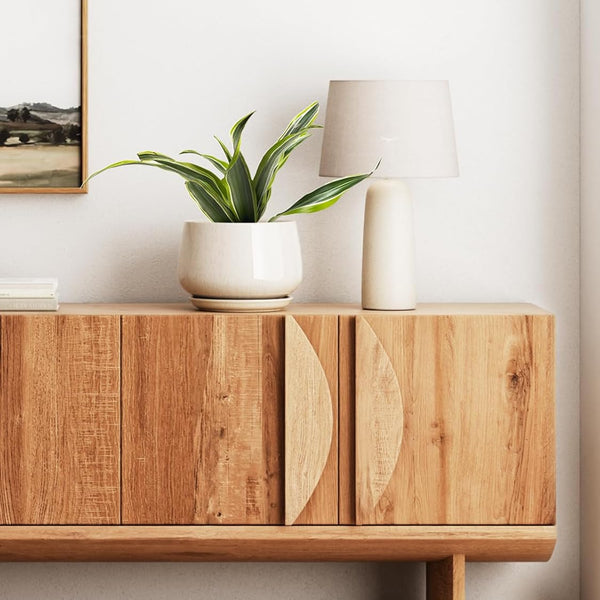 Liorian Ceramic Planter, 10 Inch Plant Pot with Drainage Hole & Saucer – Durable Indoor Planter for Modern Home Decor, Reactive Glaze Beige