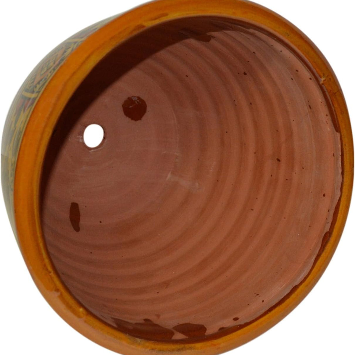 Liorian Treasures Of Morocco Handmade Ceramic Flower Pot Moroccan Indoor Outdoor Mediterranean Spanish Style Garden Drain Hole Planter Yellow