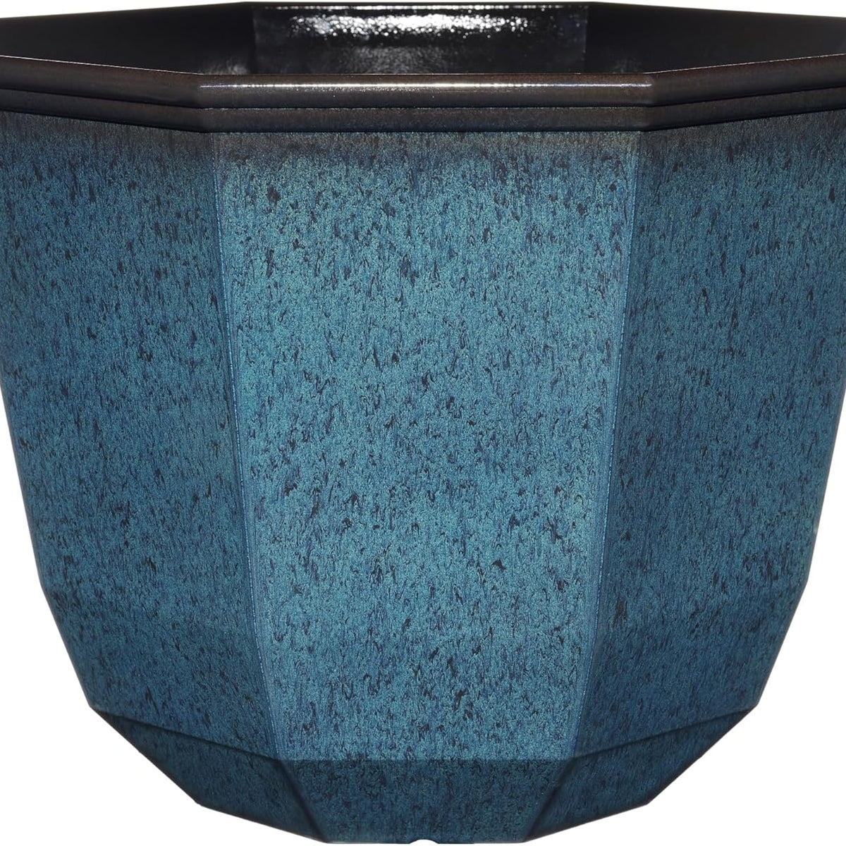 Classic Home and Garden Liorian Planting Pots - Lightweight Indoor & Outdoor Plant Pots - UV-Resistant Resin Flower Pots - Pot Planters for Flowers & Herbs (15” Indigo)